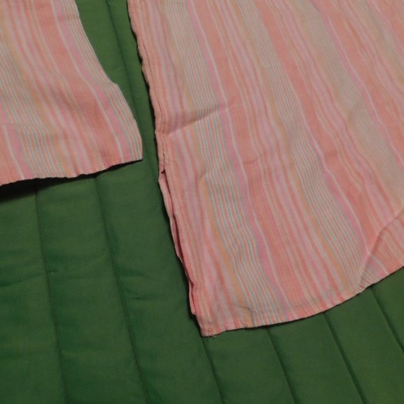 JCPENNY 100% Linen Pink Stripe Tunic L VINTAGE - Picture 7 of 7
